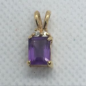 4 for $12: Gold Tone with purple stone pendant